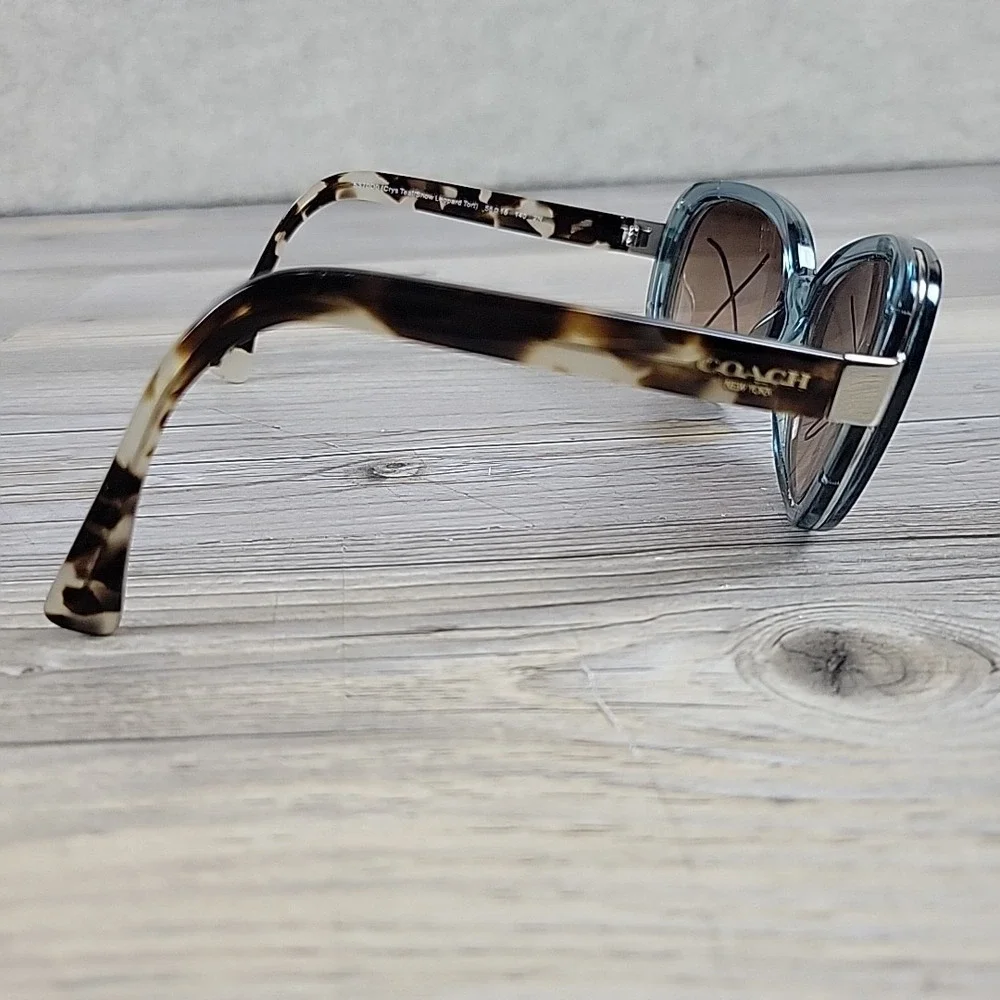 COACH HC 8172 5370D0 CRYSTAL TEAL SNOW LEOPARD TORT‎ 56-16-140 FRAMES ONLY